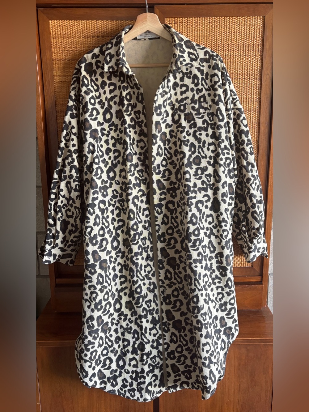 RedSky Chore Jacket Dress in Leopard